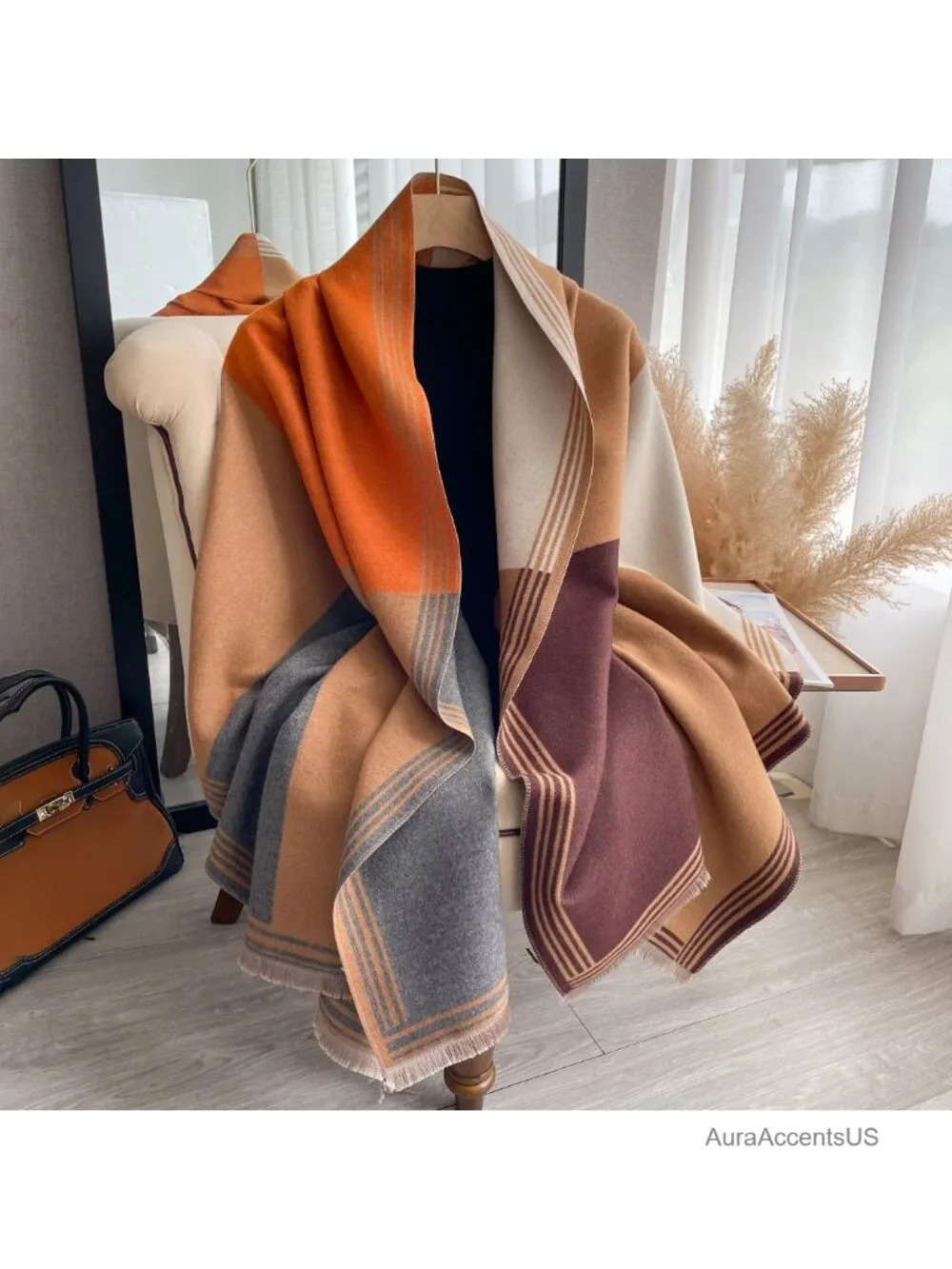 Winter Scarf Shawl Wrap Pashmina Poncho Blanket Women's Cozy Soft Fashion